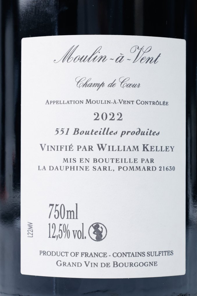 2022 William Kelley - Moulin-à-Vent - 1 Bottiglia (0,75 litri) #3.2