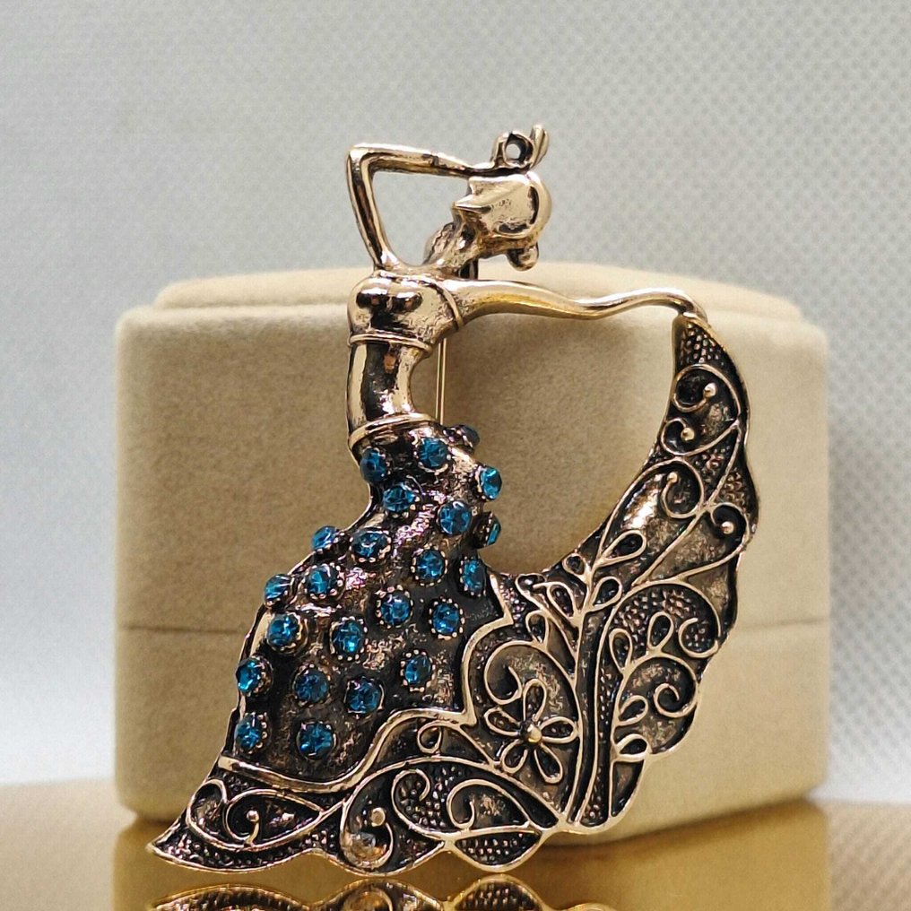 Sem preço de reserva - Pregadeira Argento 925. - Ballerina. Vintage. #1.0