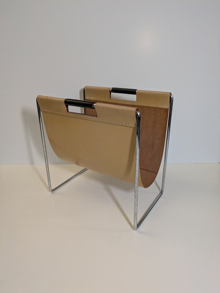 Van Elderen Nederland - Brabantia - Tidningsställ - Läder, Trä #1.0