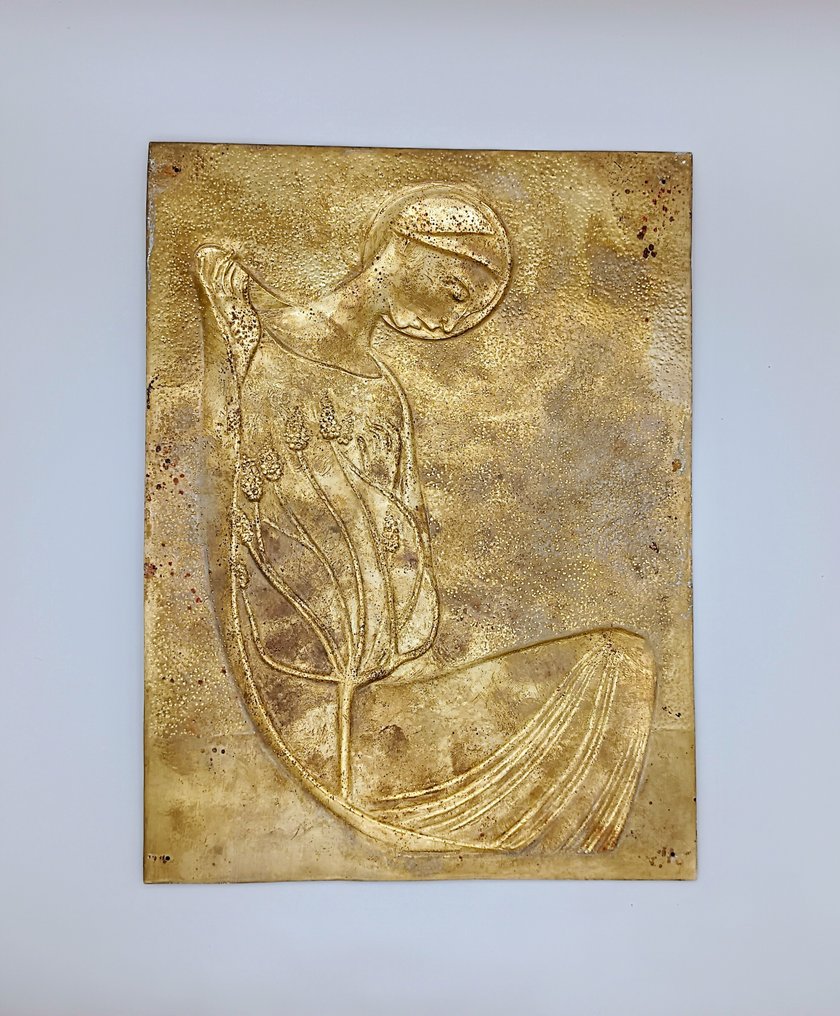 Shishikura - Szobor, After Adolfo Wildt - 27 cm - Sárgaréz #4.3