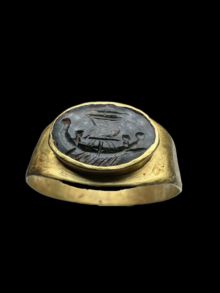 Romersk antikk gull Ring - Med en akademisk rapport #1.0