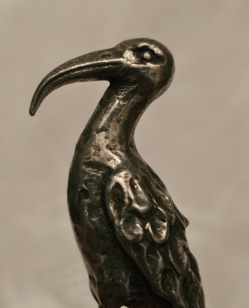 微型雕像 - Massief zilveren reiger - .835 银 #1.0