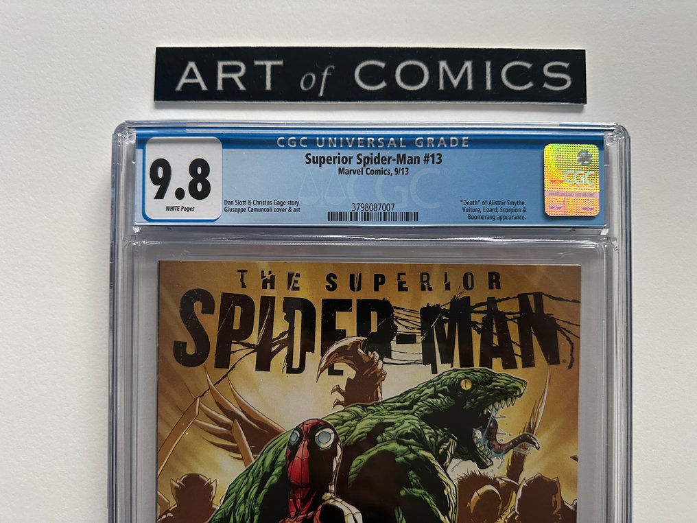 Superior Spider-Man #13 - CGC 9.8 - Death of Alistair Smythe, Vulture, Scorpion, Boomerand appearance - 1 Graded comic - First edition - 2013 #2.1
