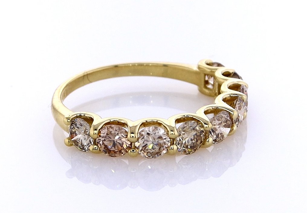 沒有保留價 - 戒指 - 14 克拉 黃金 -  1.69ct. tw. 鉆石 (天然彩色) #1.0