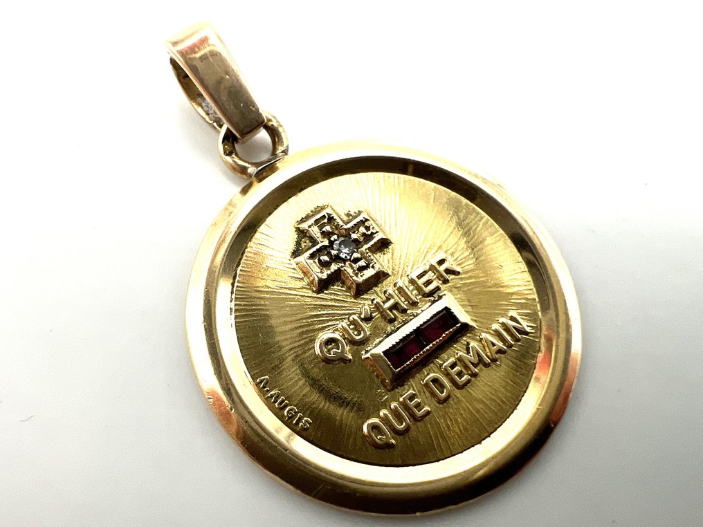 沒有保留價 - A. Augis - 墜飾 - 18 克拉 黃金 - 0.01ct. tw. #1.0