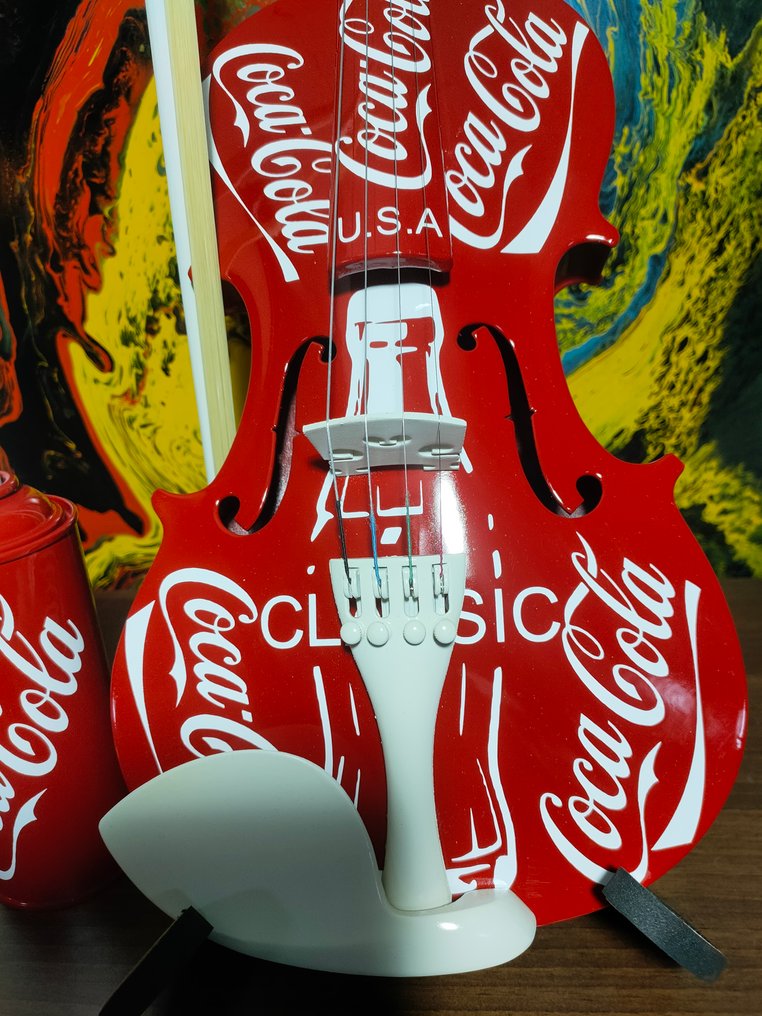 fp pop art - Coca cola Classic violon (60cm) avec Bombe Coca cola luxury Limited Édition 4/10 #4.3