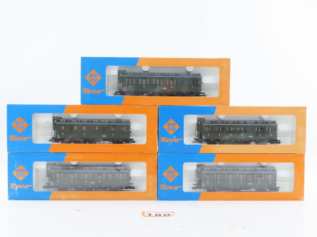 Roco H0 - 44205-B/44206-B/44207-B - Carrozza passeggeri di modellini di treni (5) - 5x carrozze a 3 assi di terza classe - ÖBB #2.1