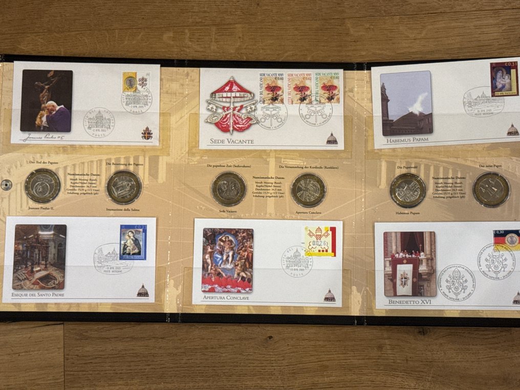 Vatican. Papst johannes Paul II. Set 6 x 1/2 oz (Sans prix de réserve) #1.0