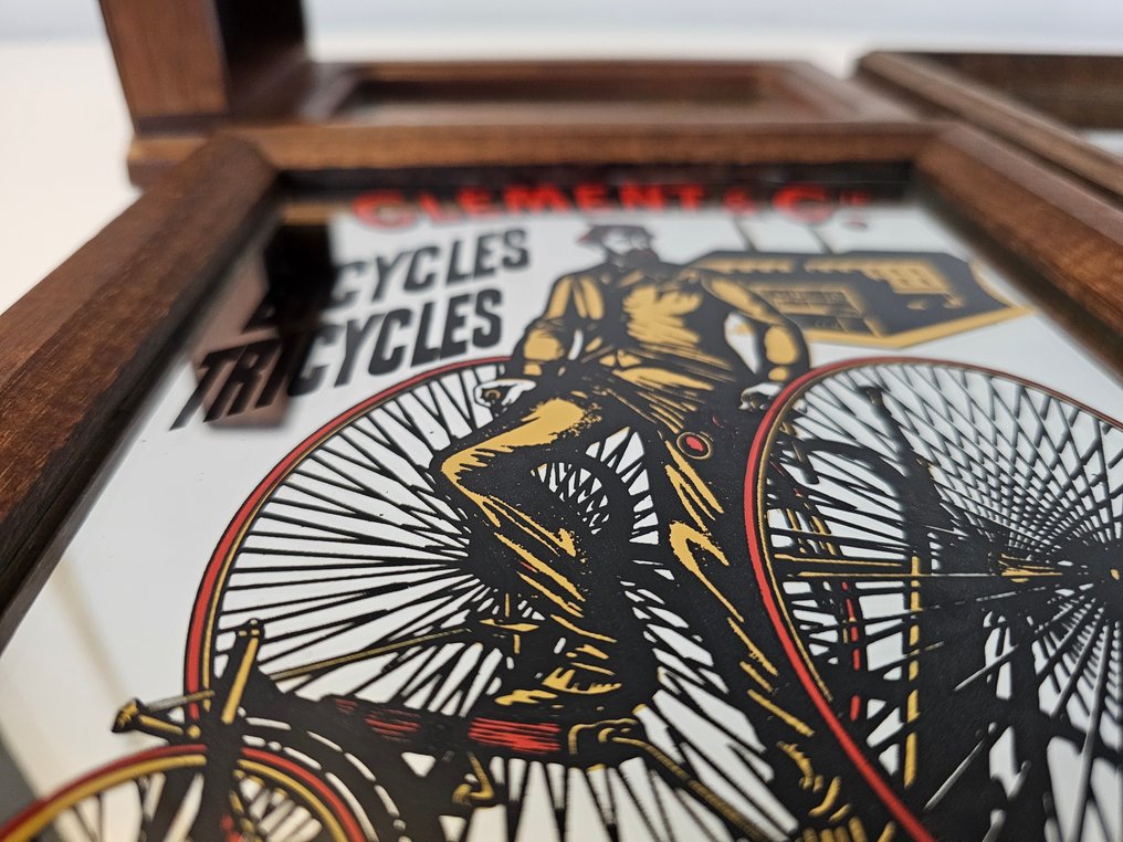 Mirror (3)  - mirror, Wood - Puff's Fragrant Weeds / Pipes of Peace Mirror, Clement et Cie – Tricycles Bicycles, Paris rue Brunel #3.2