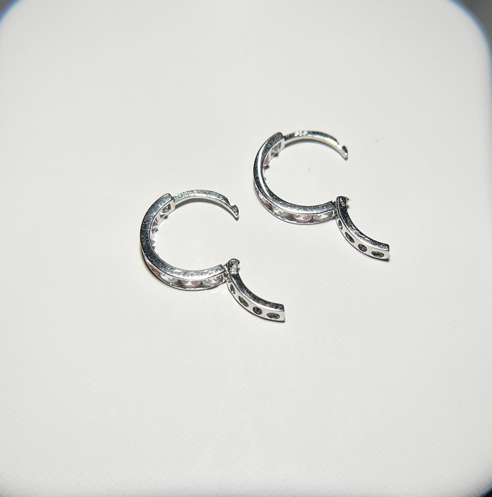 Zonder minimumprijs - Huggie oorbellen - 14 karaat Witgoud - 585er Huggies witgoud #1.0