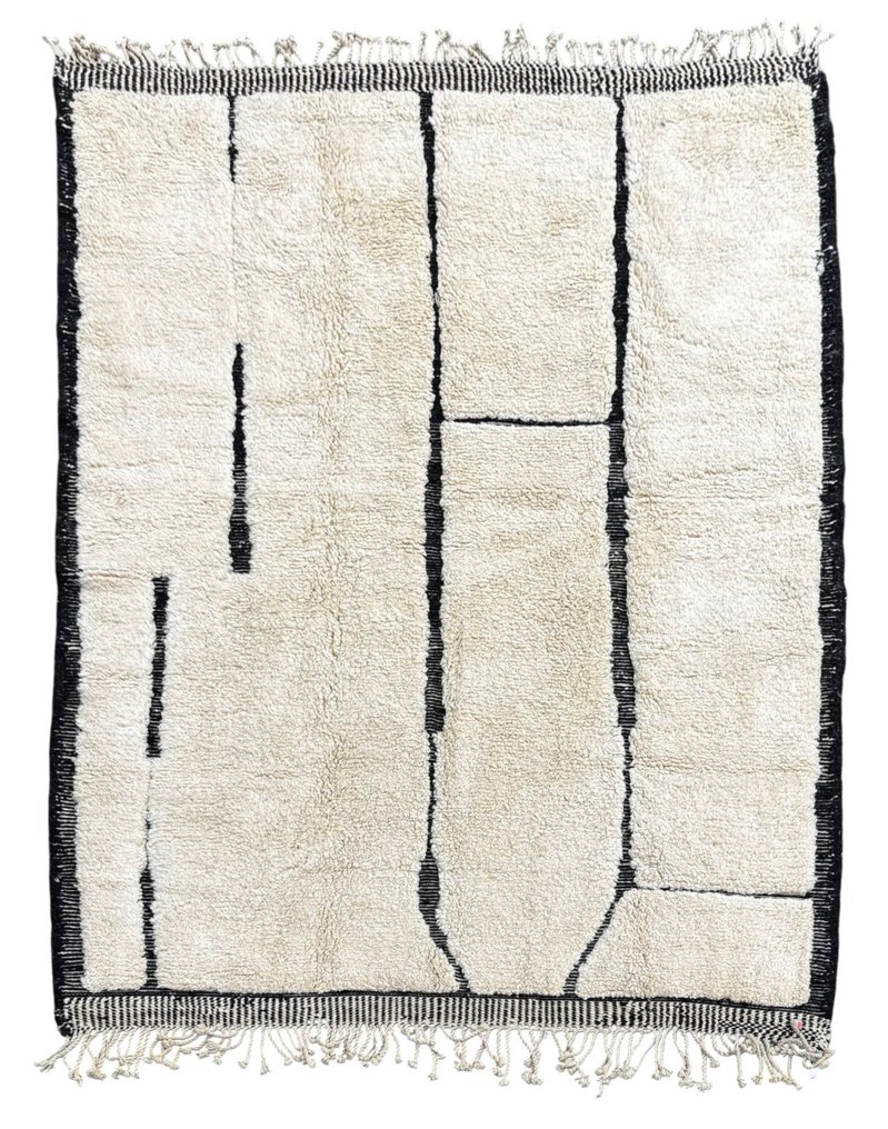 摩洛哥贝尔贝尔Beni Ourain羊毛地毯 / 免运费 - 小地毯 - 300 cm - 220 cm - 手工编织地毯 #1.0