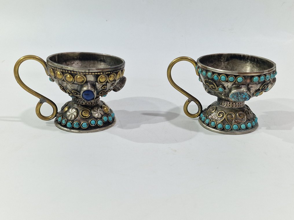  犹太文物 (2) - 镀银 - 1970-1980 - 小犹太杯  #1.0