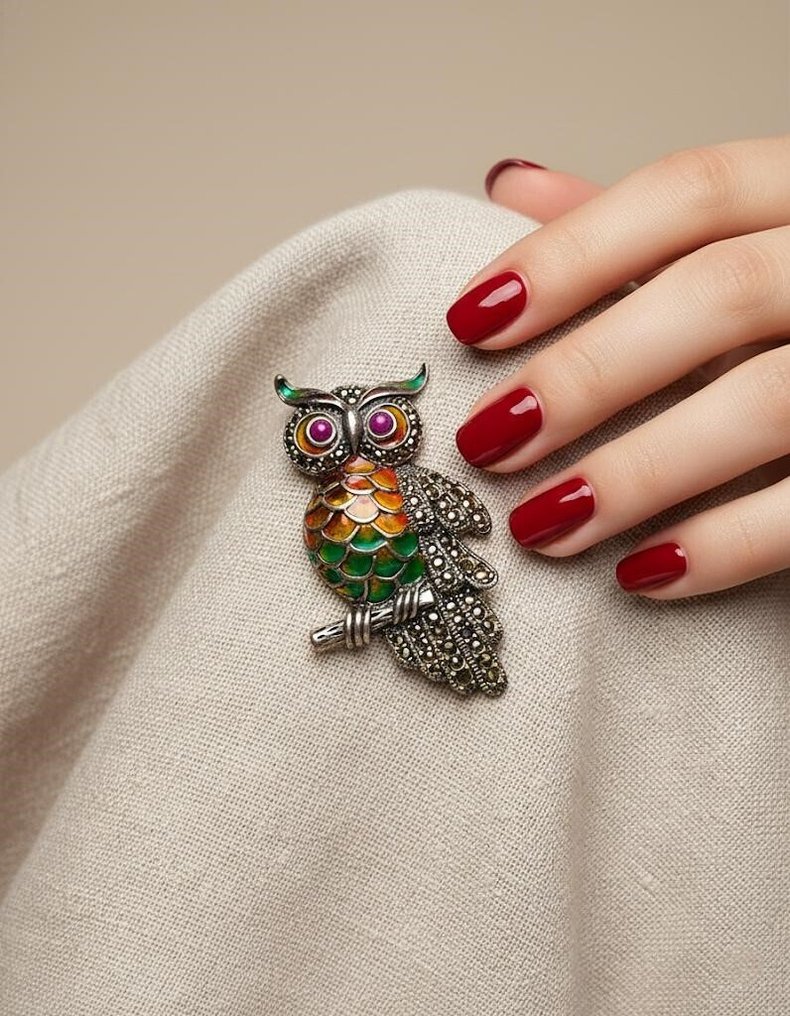 Senza prezzo di riserva - Spilla Argento - 1.45ct. tw. Rubino #4.3