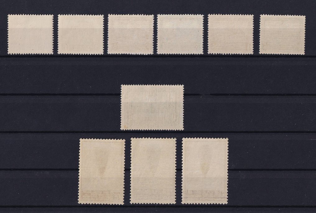 比利時 1928/1932 - 4 系列 POSTFRIS:大教堂、风景、城堡和气球 Piccard - OBP/COB 267/72, 293/98, 308/14, 353/55 #4.3