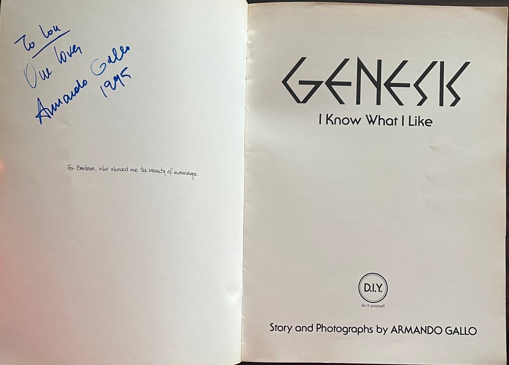 Signed, Armando Gallo - Genesis: I Know What I Like - 1980 #3.2