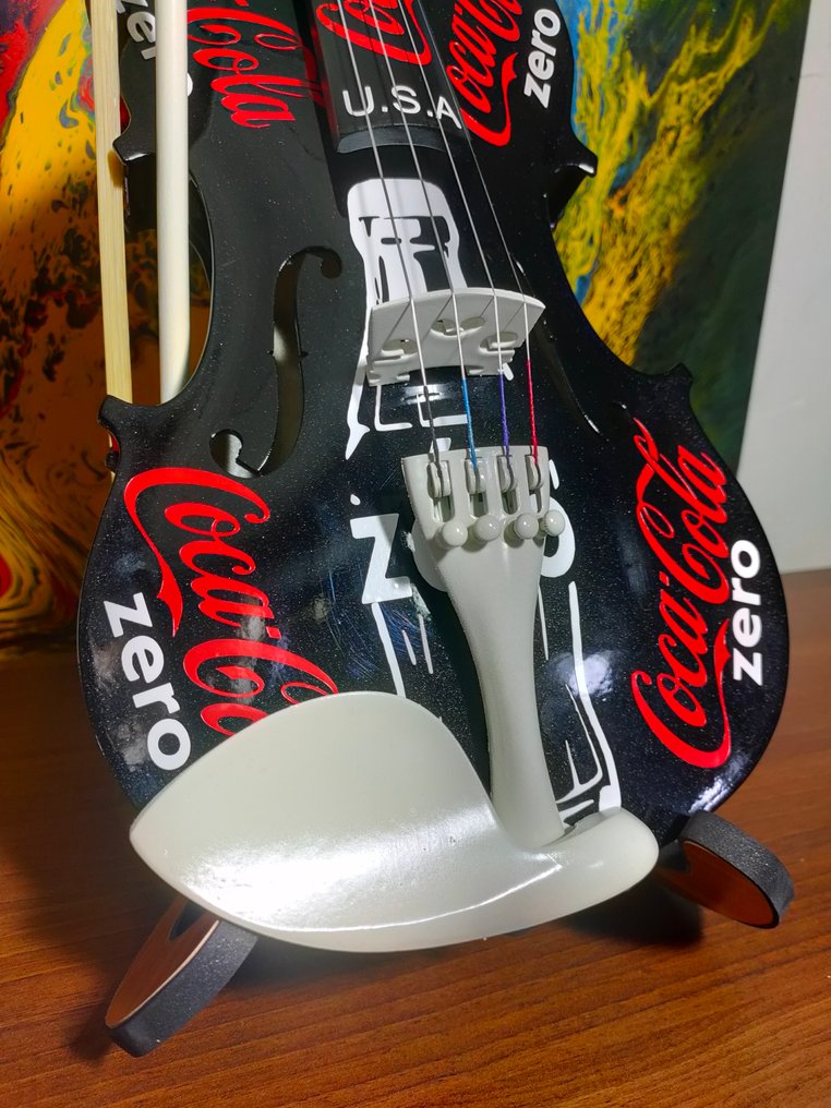 fp pop art - Coca cola Classic violon 4/4  (60cm) Black luxury Limited Édition 1/10 #2.1