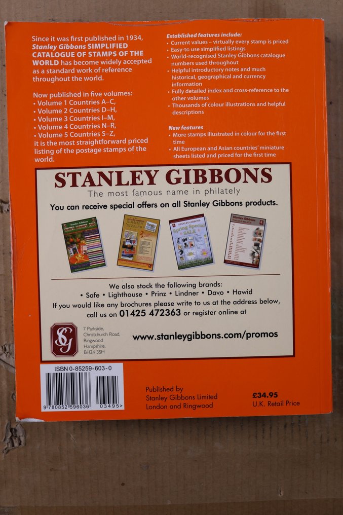 世界 2006 - 1 完整的 Stanley Gibbons 世界目录，由5个彩色部分组成 #2.1