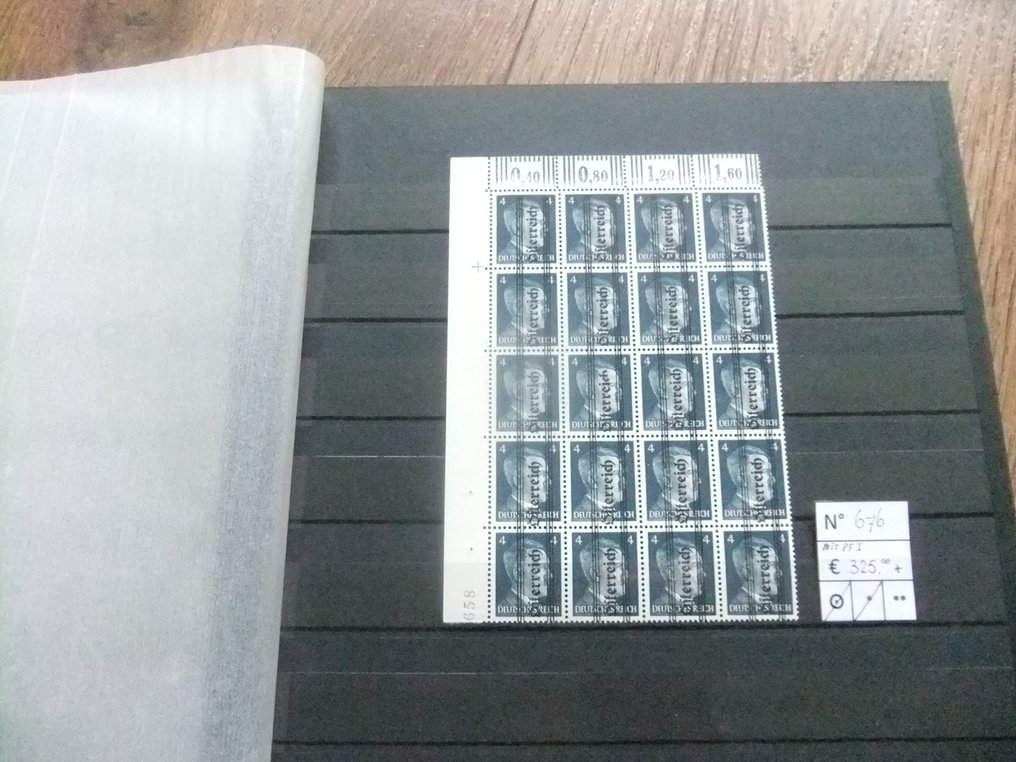 Austria 1945 - Imprimare Hitler (Grazer Ausgaben) - Selecție de fragmente de coli postfrise. #1.0