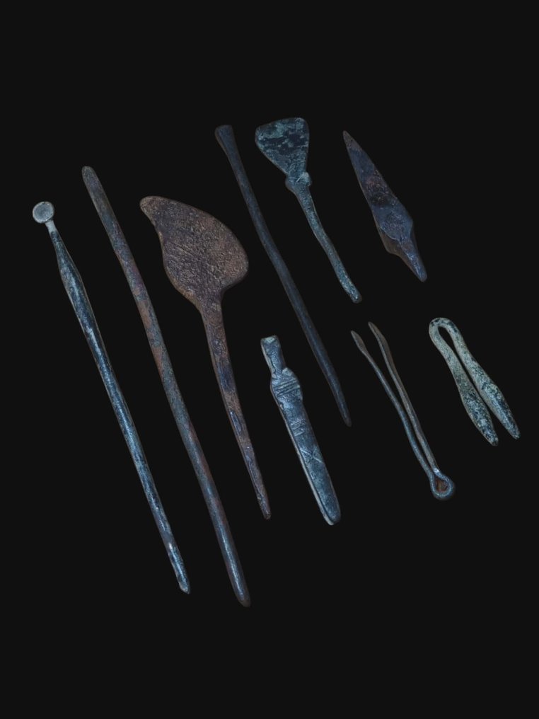 古羅馬 青銅色, 令人惊叹的稀有九件套 醫療器械 #2.1