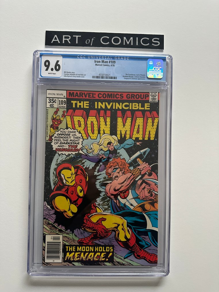 Iron Man #109 - CGC 9.6 - Jack Of Hearts, Guardsman, Madame Masque, Crimson Dynamo, Vanguard, Darkstar appearance - 1 Graded comic - First edition - 1978 #1.0
