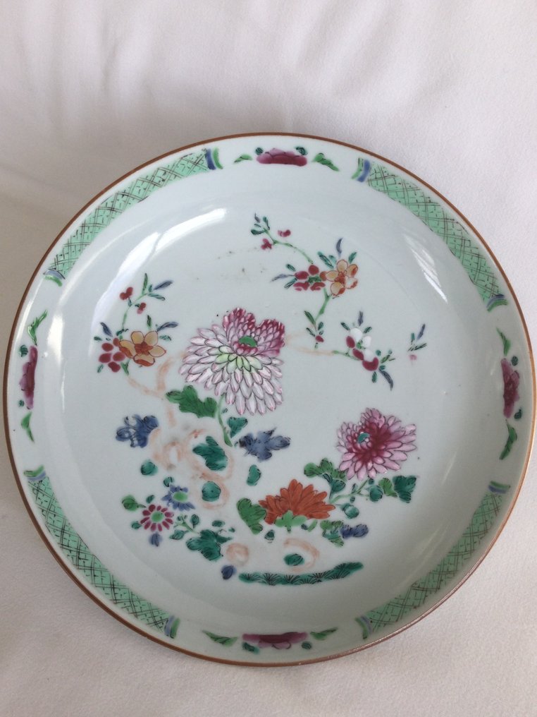 Qing Dynastie - Porseleinen bord met mooie florale beschilderingen - Μπολ - Πορσελάνη #1.0