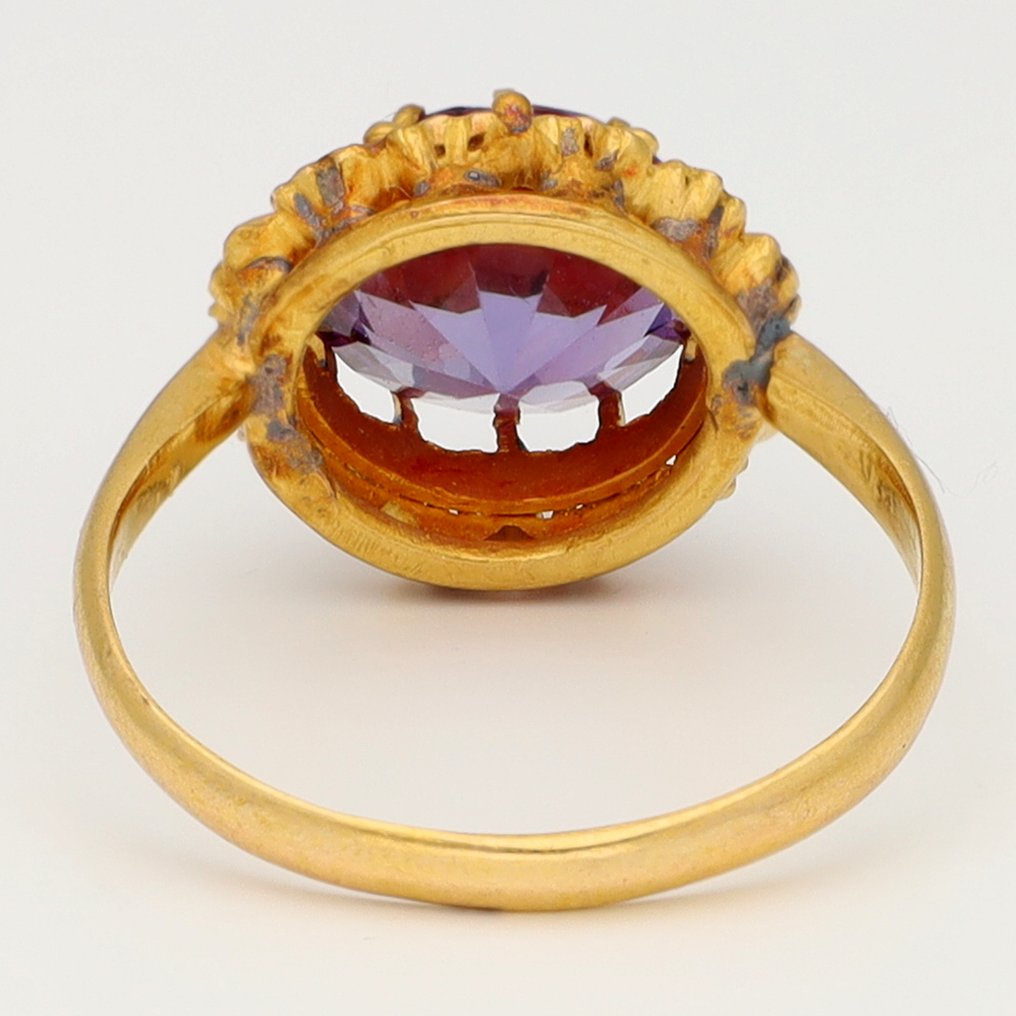 戒指 - 14K包金 黄金 - Saffier #3.2