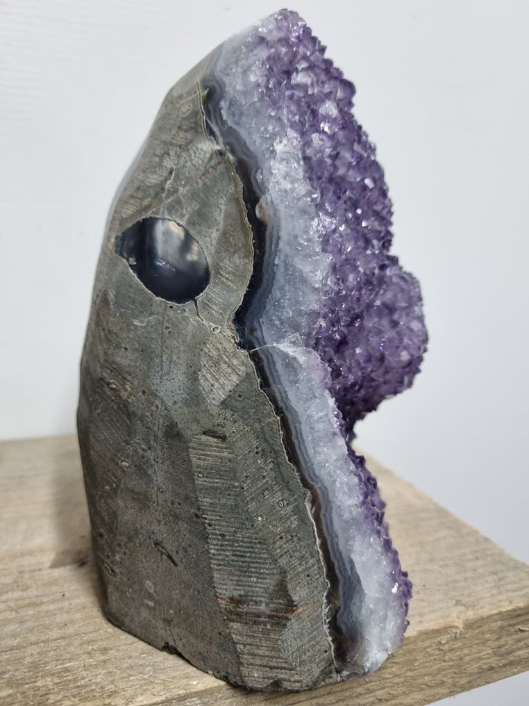Preț de rezervă - Calitate înaltă - Ametist mare Geodă - Înălțime: 170 mm - Lățime: 145 mm- 2950 g #4.3