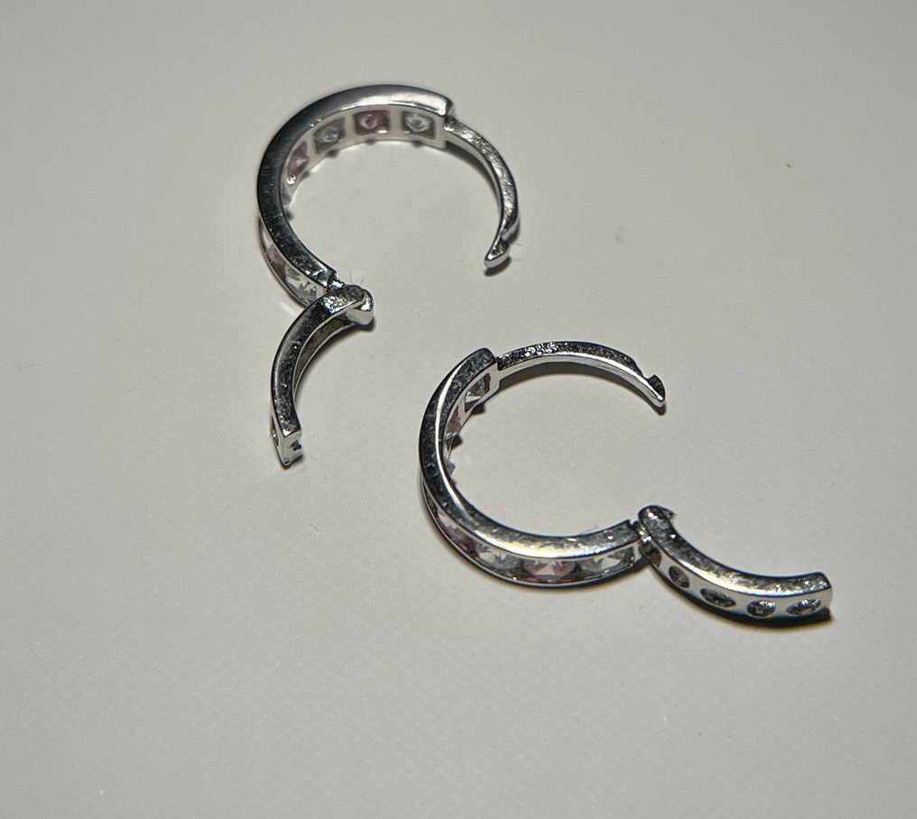 Zonder minimumprijs - Huggie oorbellen - 14 karaat Witgoud - 585er Huggies witgoud #2.1