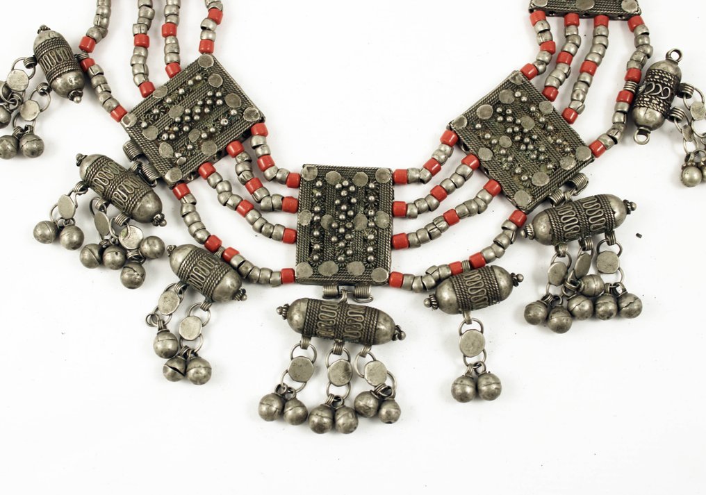 Collana dello Yemen - Argento, Vetro - Yemen - XX secolo #4.3