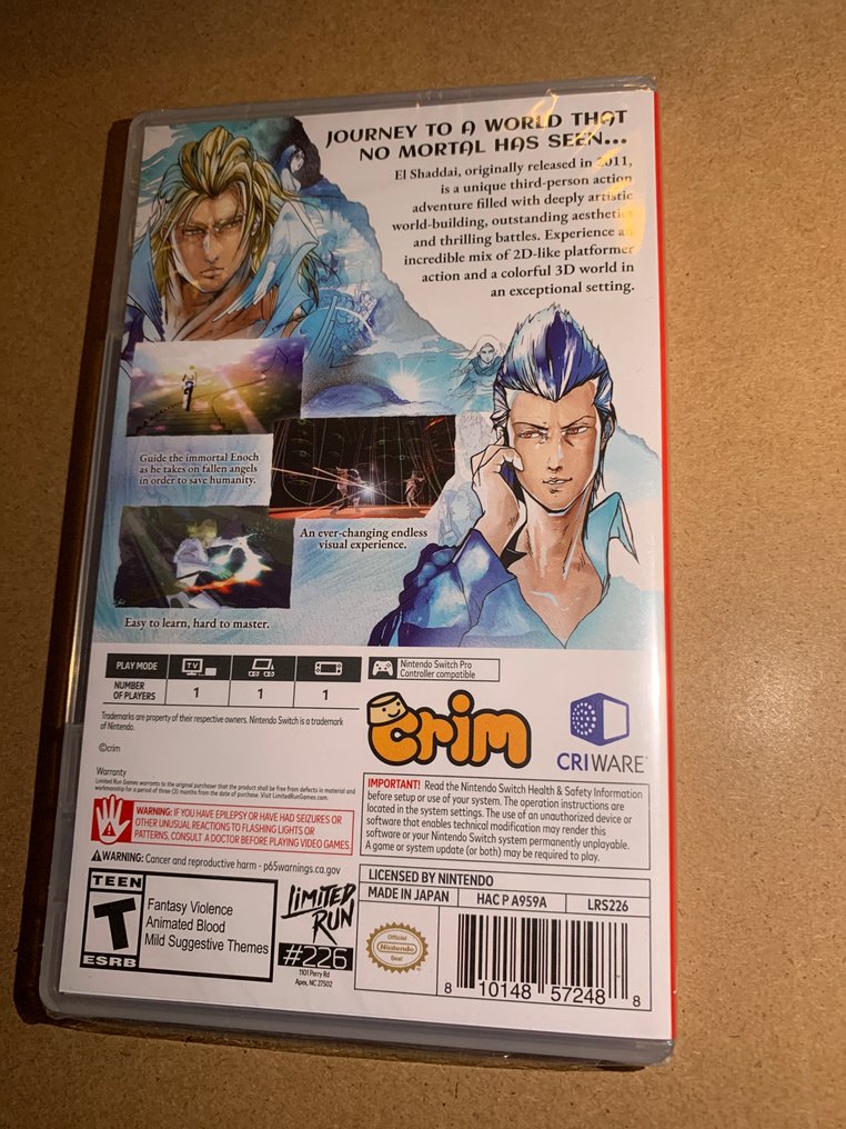 Nintendo - Switch - EL SHADDAI - LIMITED RUN GAMES - Videospill - I original forseglet eske #3.2