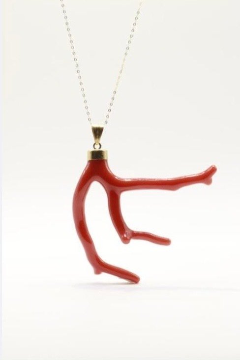 珊瑚 - 18K包金 - 黄金 - 项链 #4.3