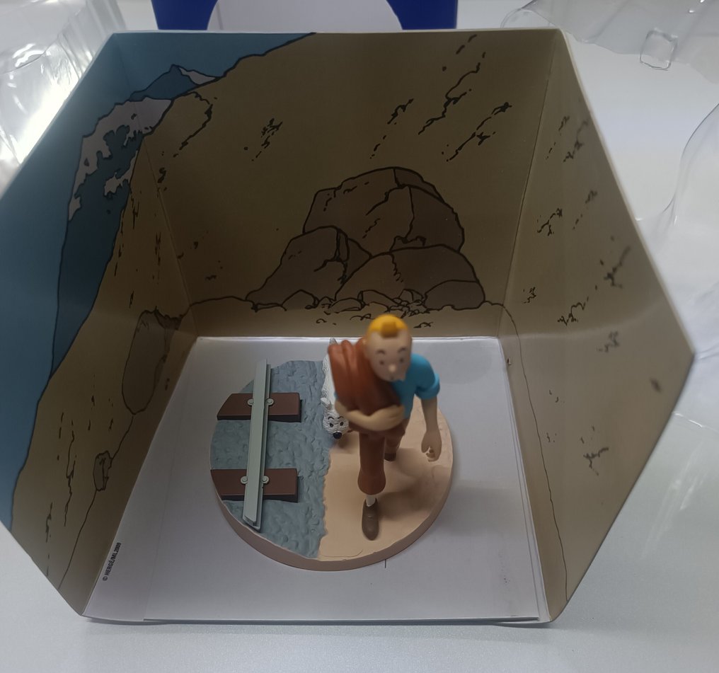 Tintin - Figurine tintin et milou scene cube voie feree - 1 Comic - First edition #1.0