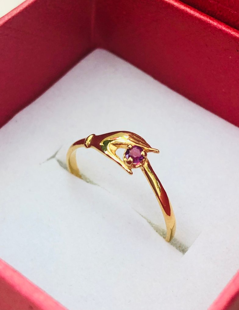 Nincs minimálár - Gyűrű - 18 kt. Sárga arany Rubin #2.1