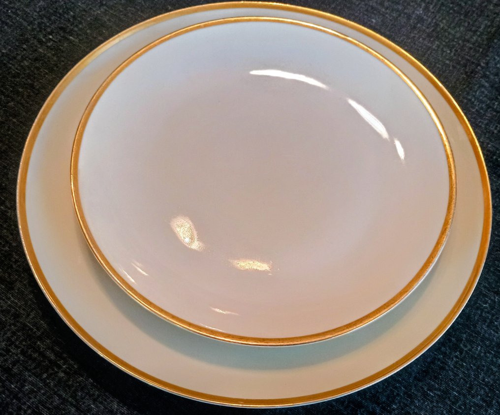 Arzberg Bavaria - 12人用餐具套装 (30) - 瓷, 金 - 金色边框 #1.0