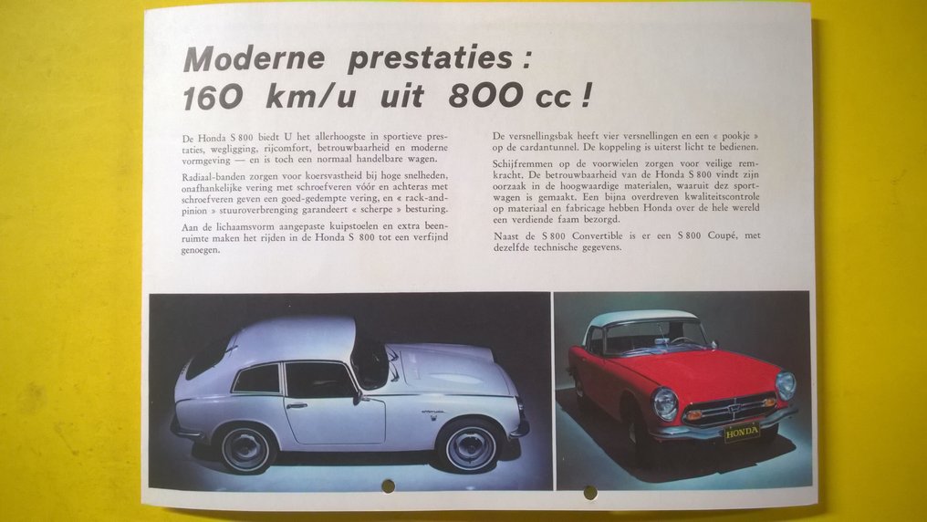 Brochure - Honda - S 800 Convertible / S 800 Coupé / NS-X / Legend / CRX 1.6 VTi - 1967 #4.3