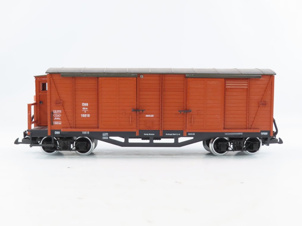 LGB G - 4063 - Carrozza merci di modellini di treni (1) - Carro merci chiuso a due assi con cabina freno - ÖBB #4.3