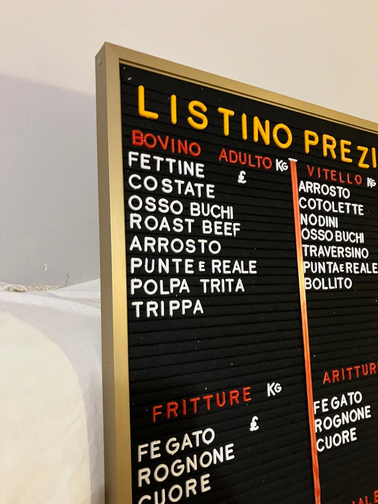 Preisliste für Bar und Fleischerei - Werbeschild - Aluminium #3.2