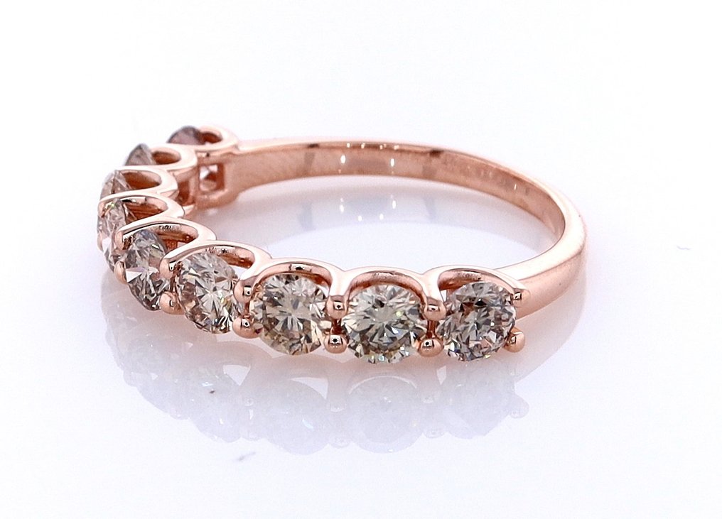 沒有保留價 - 戒指 - 14 克拉 玫瑰金 - 1.59ct. tw. 鉆石 (天然彩色) #3.2