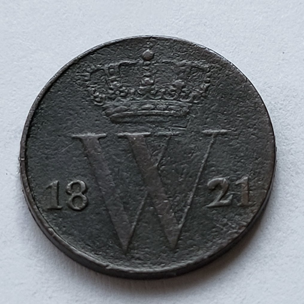 Hollandia. I. Willem. 1/2 Cent 1821 Utrecht (Nincs minimálár) #1.0