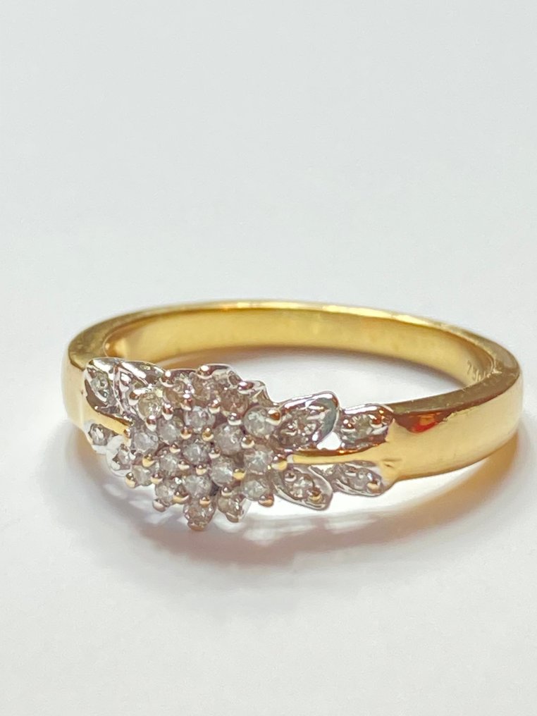 Ei pohjahintaa - Sormus - 18 kt. Keltakulta Timantti (Luonnollinen) #2.1