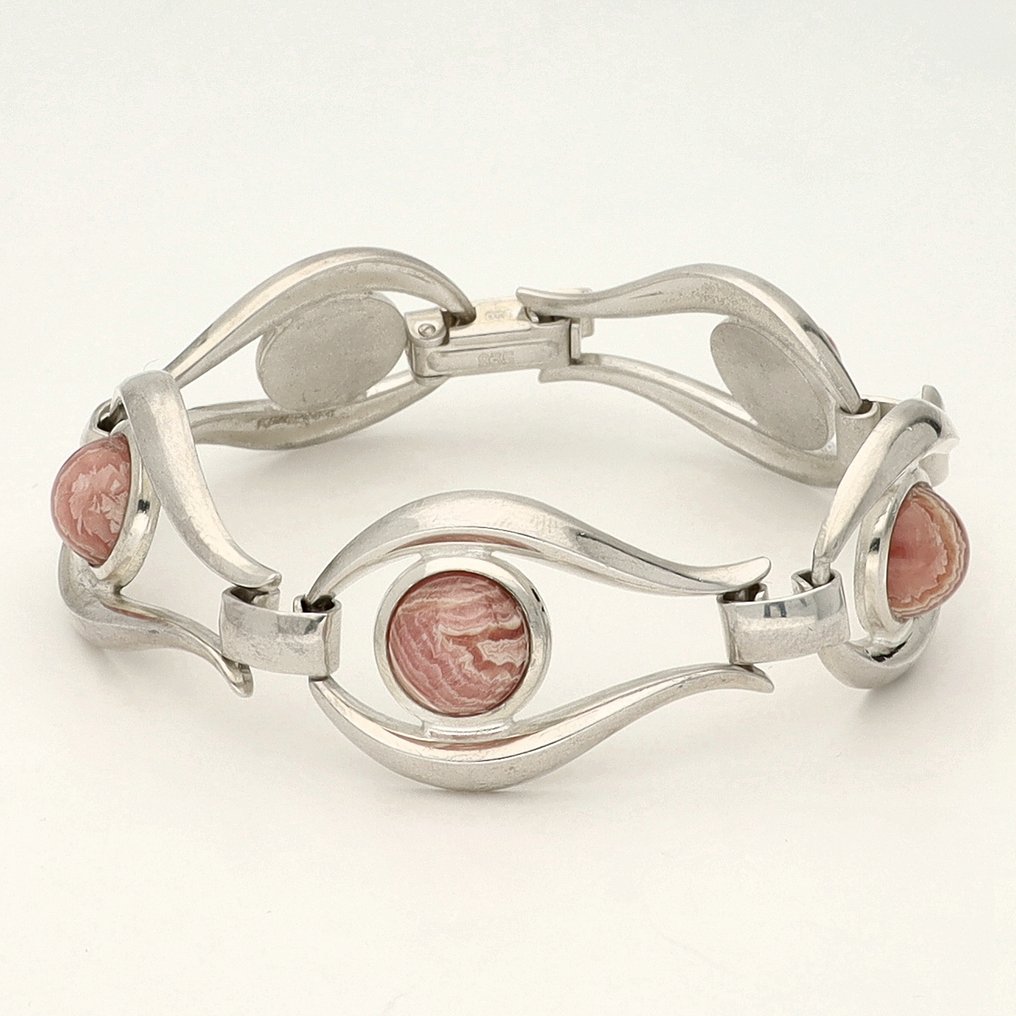 Senza prezzo di riserva - Bracciale Argento - Rhodochrosiet #1.0