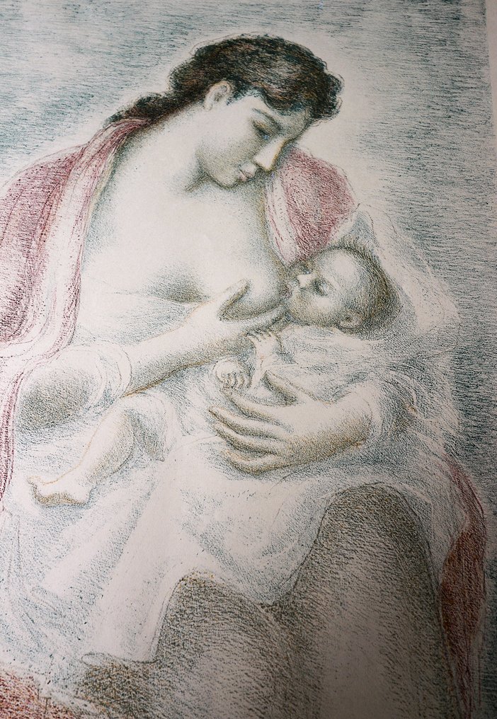 Paul Kromjong (1903-1979) - Moederliefde #1.0