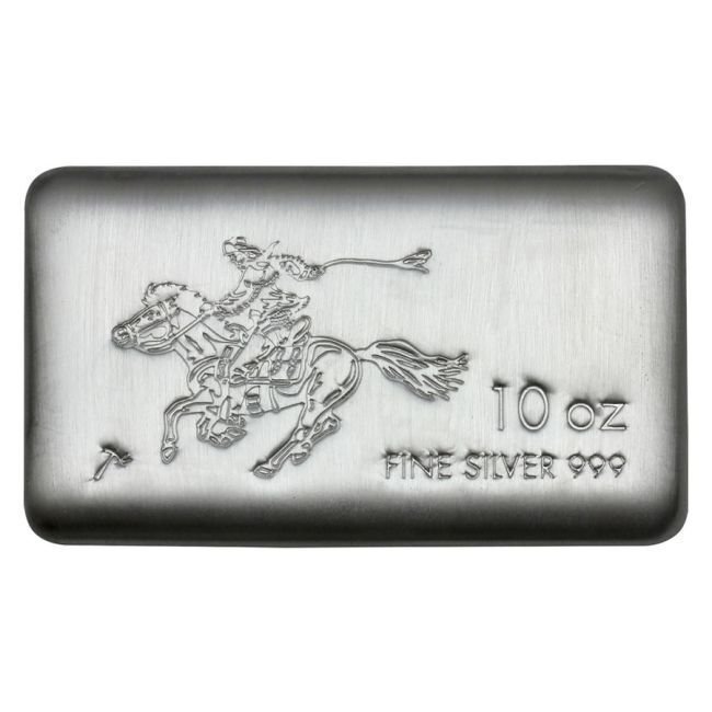 10 uncji trojańskich - Srebro .999 - 10 oz SilverTowne Pony .999 Fine Silver Cast Bar #2.1
