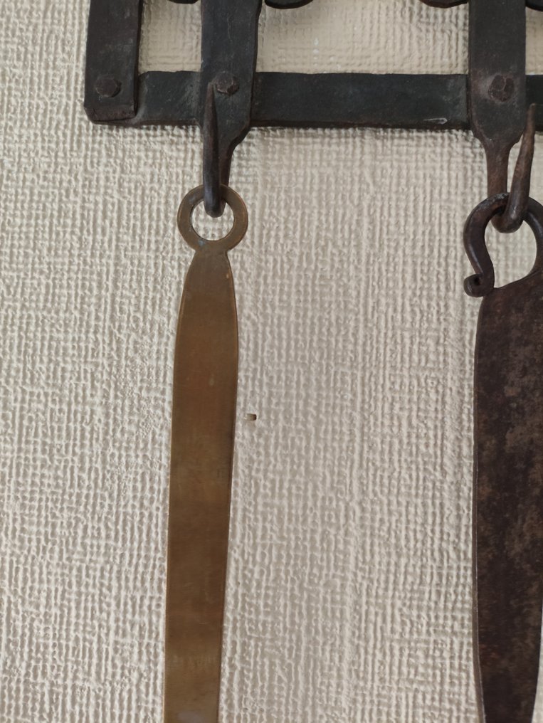 Rastrelliera (5) - Ferro battuto, Rame - Scaffale da cucina con utensili da cucina. #1.0