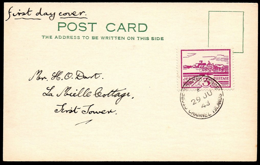 Channel Islands 1941/1943 - German occupation of Guernsey and Jersey, completely MNH, and Jersey fully stamped. #4.3