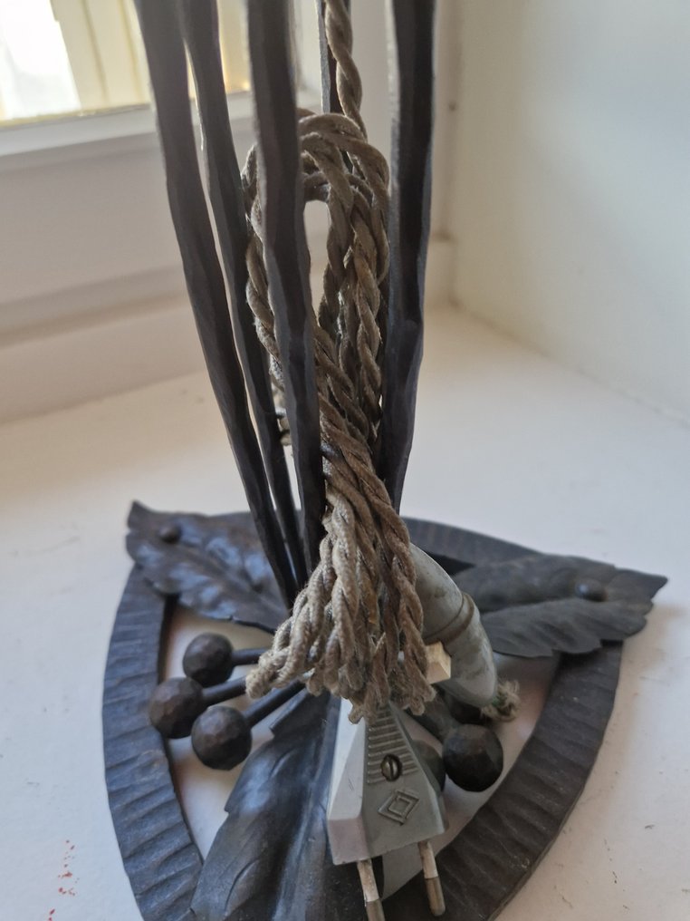 Daum Nancy - Edmond Gauthier - Lamp - Pâte de verre, Wrought iron #2.1