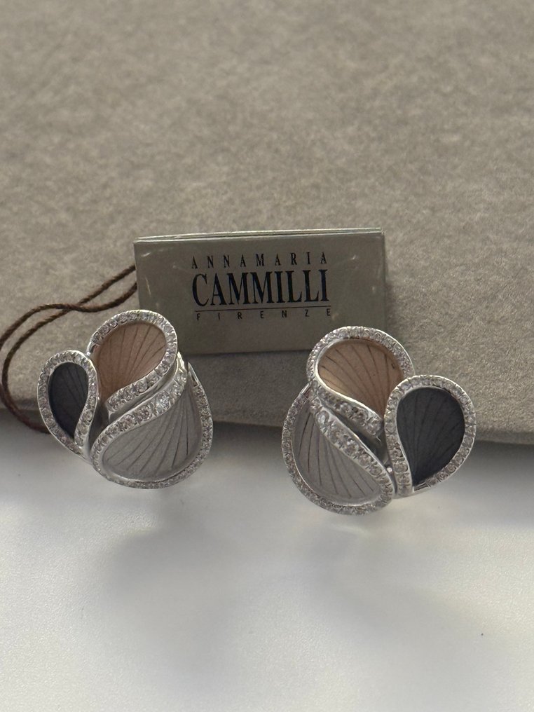 Annamaria Cammilli - Σκουλαρίκια - MUSA - 18 καράτια Λευκός χρυσός - 0.74ct. tw. Διαμάντι (Φυσικό) #4.3