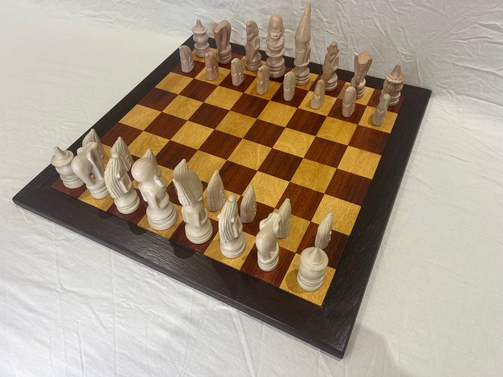 Set di scacchi - Tribaal - Padouk, Koto, Wenge, Kisii steen #1.0