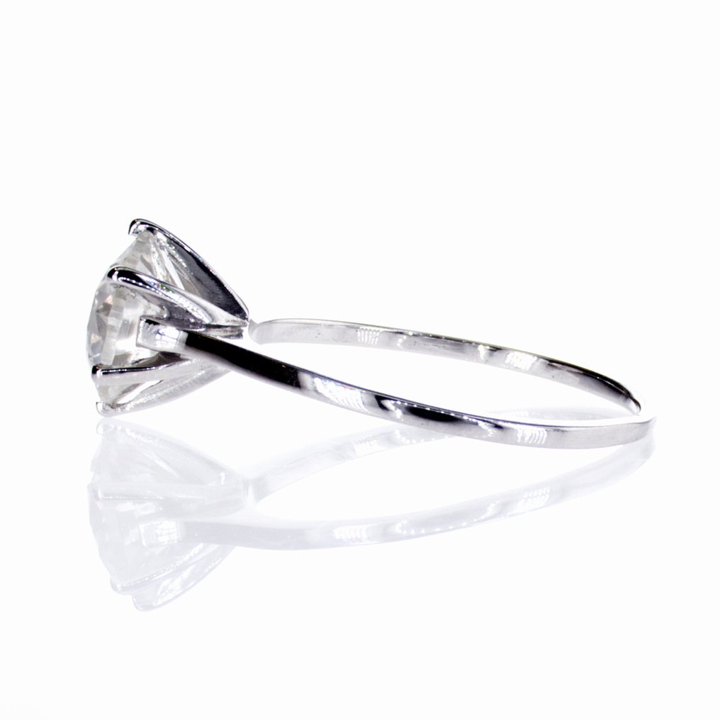 Zonder minimumprijs - Verlovingsring - 14 karaat Witgoud - 2.03ct. tw. Diamant (Natuurlijk) #1.0
