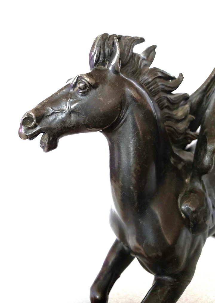 Statua, Pegasus Statue Winged Horse Fantasy Figure - 32 cm - Peltro, 2 Kg - 1980 #4.3